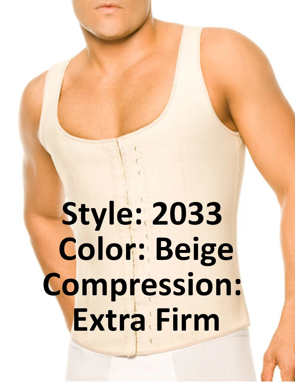 Ann Chery 2033 Latex Men Girdle Body Shaper Color Beige - Image 6