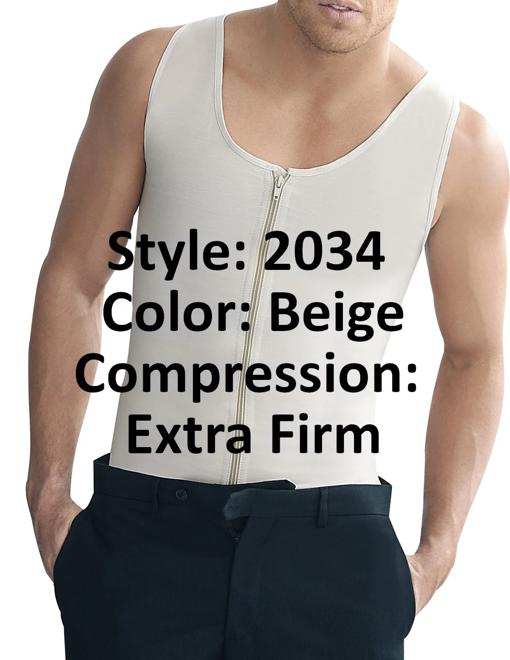 Ann Chery 2034 Latex Men Girdle Body Shaper Color Beige - Image 6