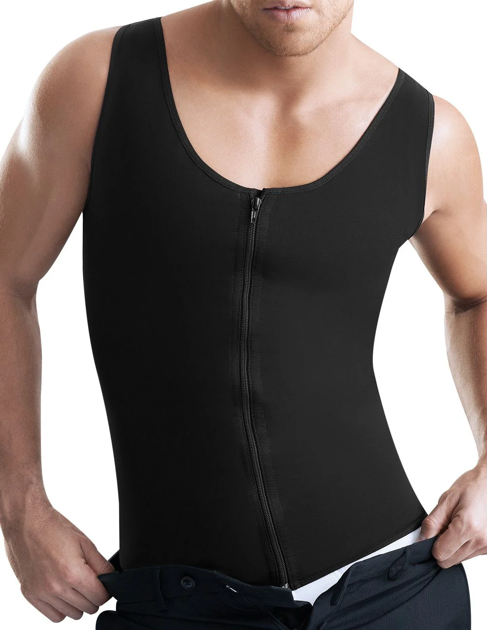 Ann Chery 2034 Latex Men Girdle Body Shaper Color Black - Image 4