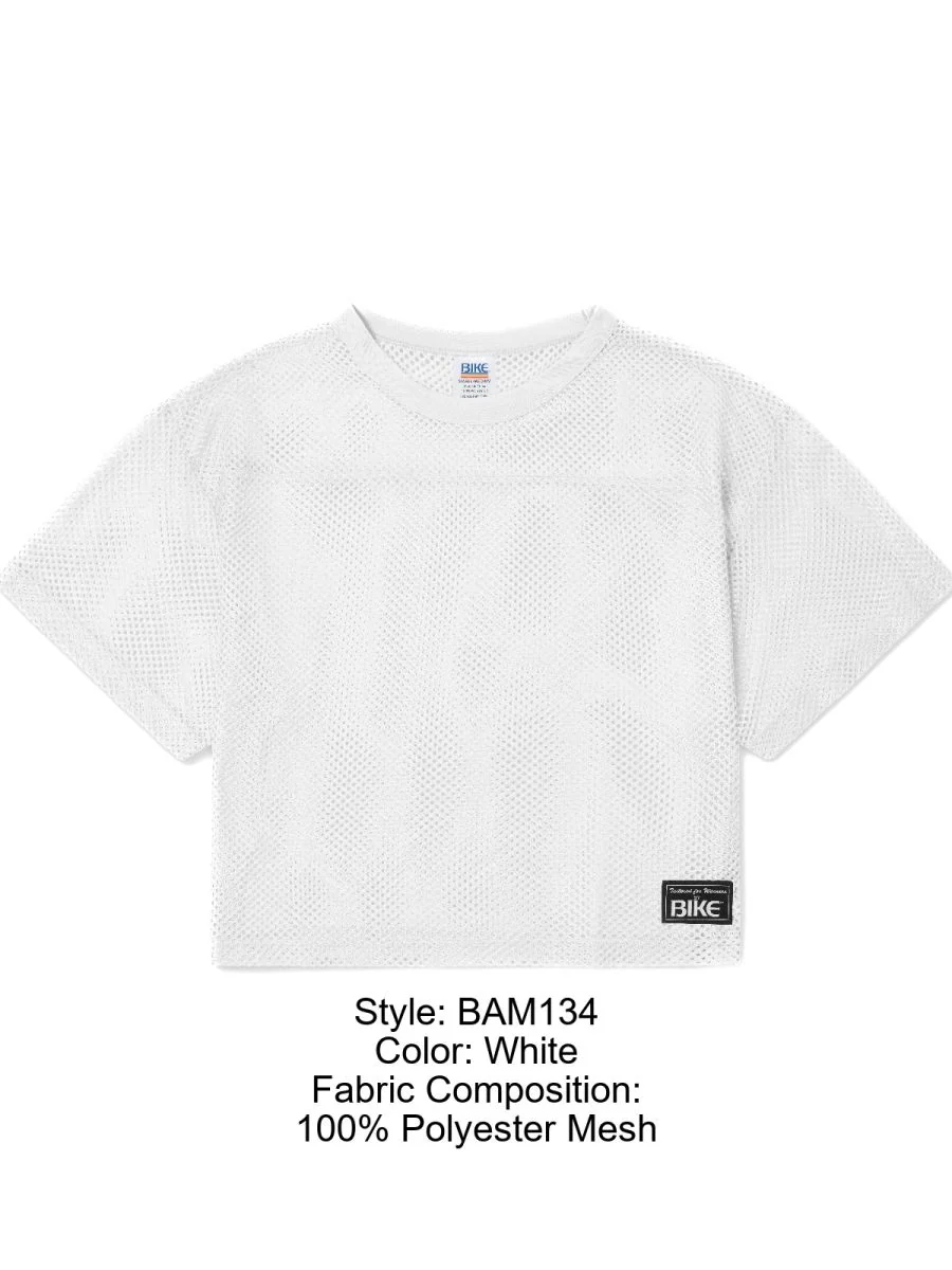 BIKE Athletic BAM134 Short Sleeve Practice Jersey Color Color White - Image 8