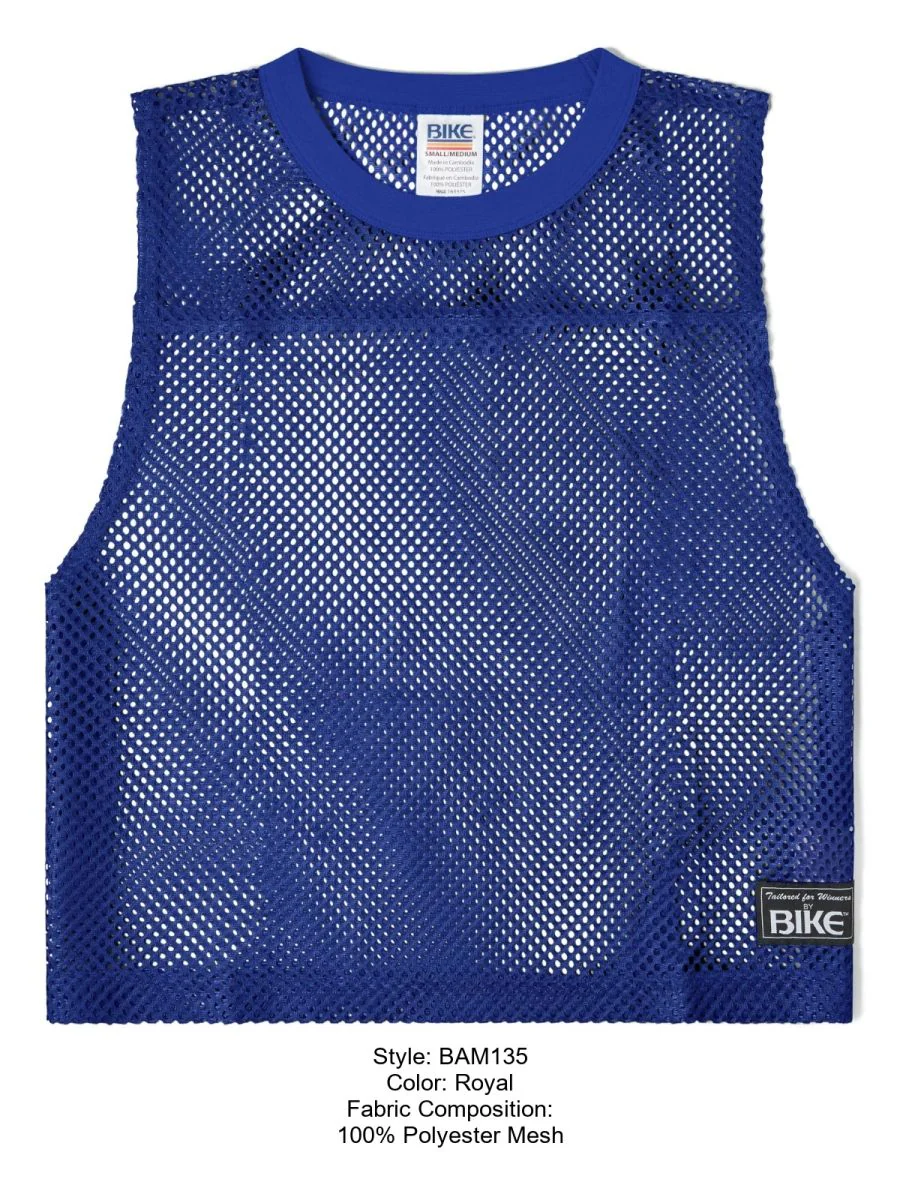BIKE Athletic BAM135 Sleeveless Practice Jersey in Vibrant Royal Blue Color Royal - Image 8