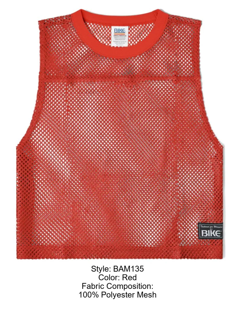 BIKE Athletic BAM135 Sleeveless Practice Jersey Color Color Red - Image 8