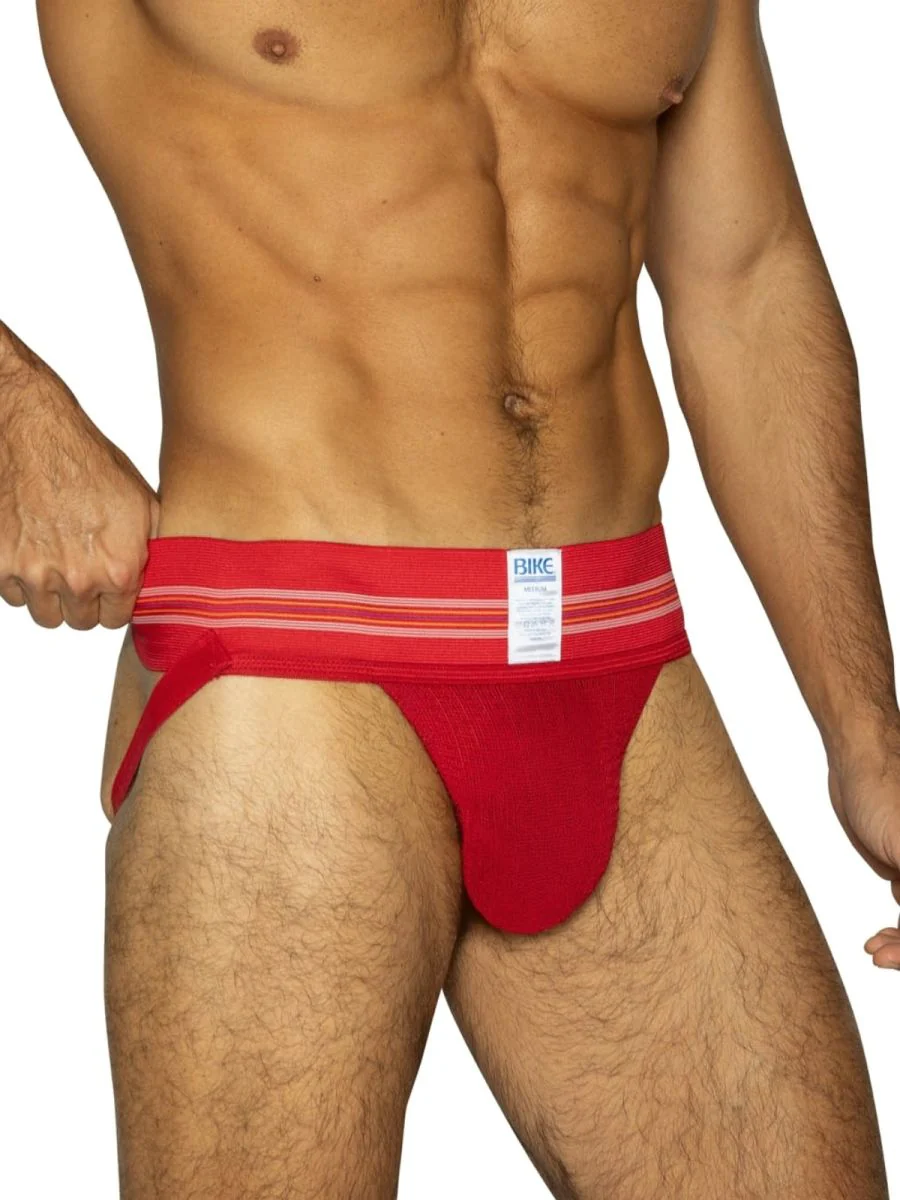 BIKE Athletic BAS306 Original Number 10 Jockstrap - Vibrant Color Red - Image 3