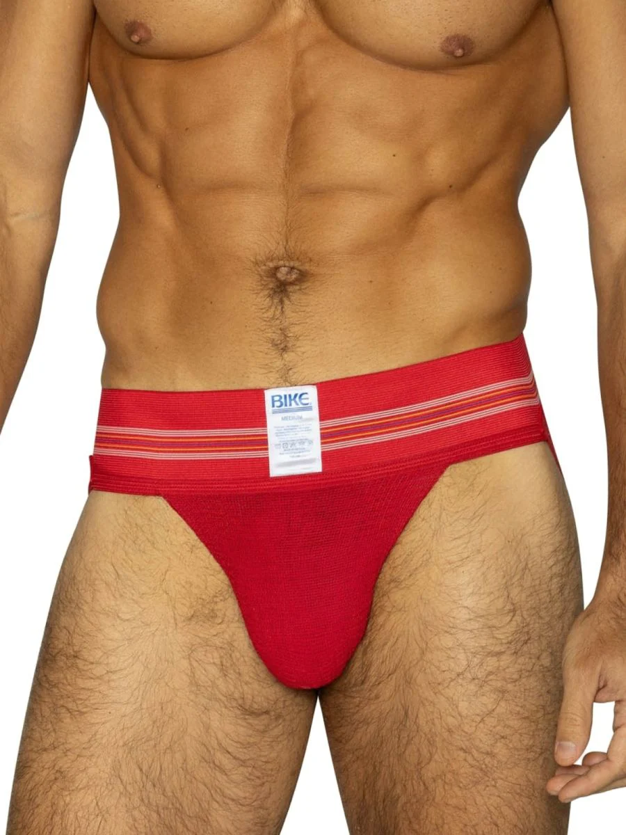 BIKE Athletic BAS306 Original Number 10 Jockstrap - Vibrant Color Red - Image 4