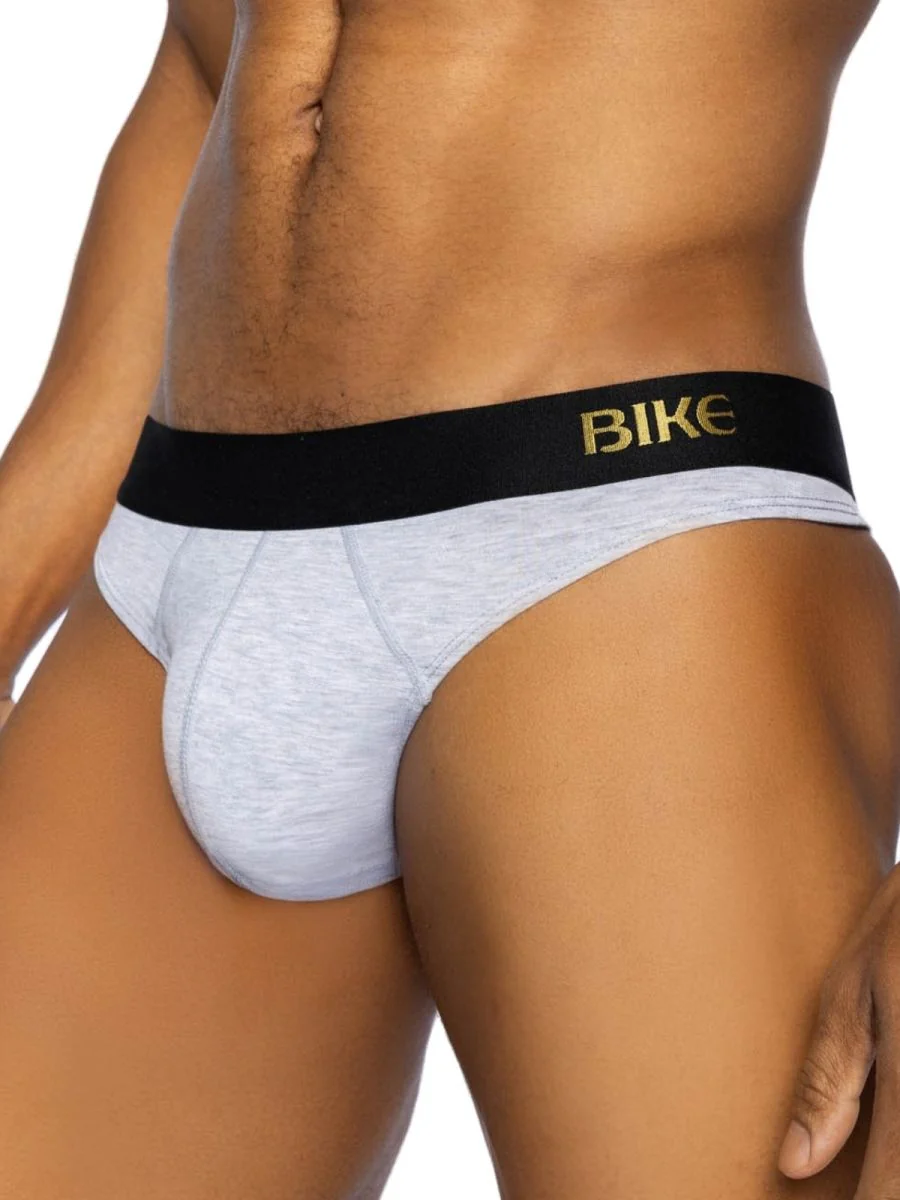 BIKE Athletic BAS319 Active Thong in Color Light Gray - Image 2