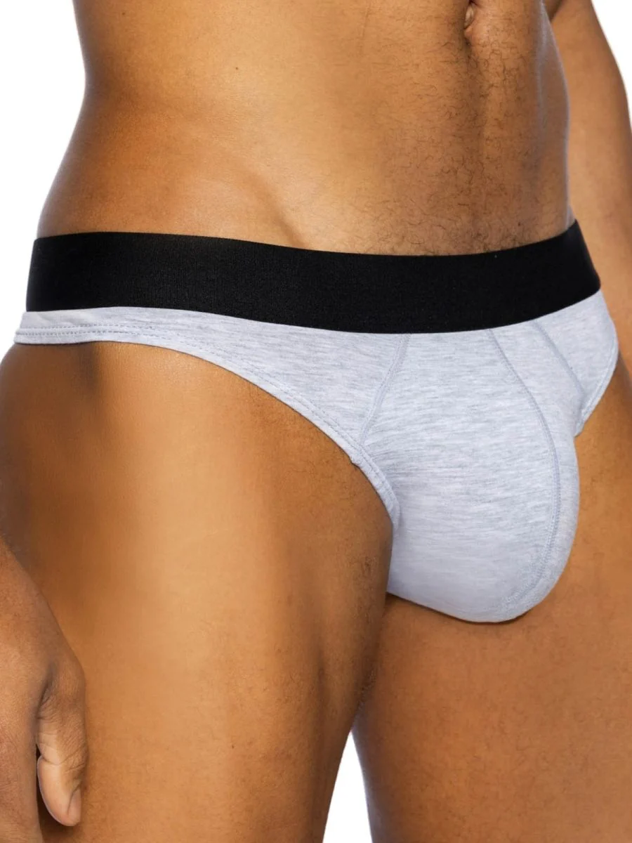 BIKE Athletic BAS319 Active Thong in Color Light Gray - Image 3