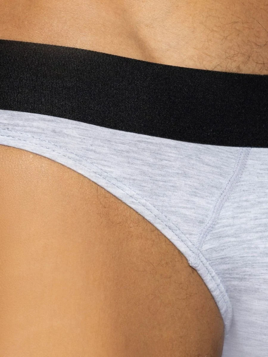 BIKE Athletic BAS319 Active Thong in Color Light Gray - Image 5