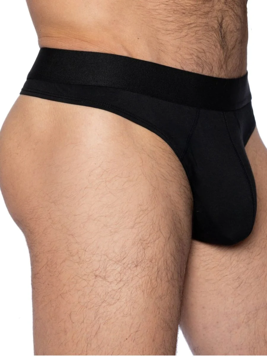 BIKE Athletic BAS319 Active Thong Color Color Black - Image 3