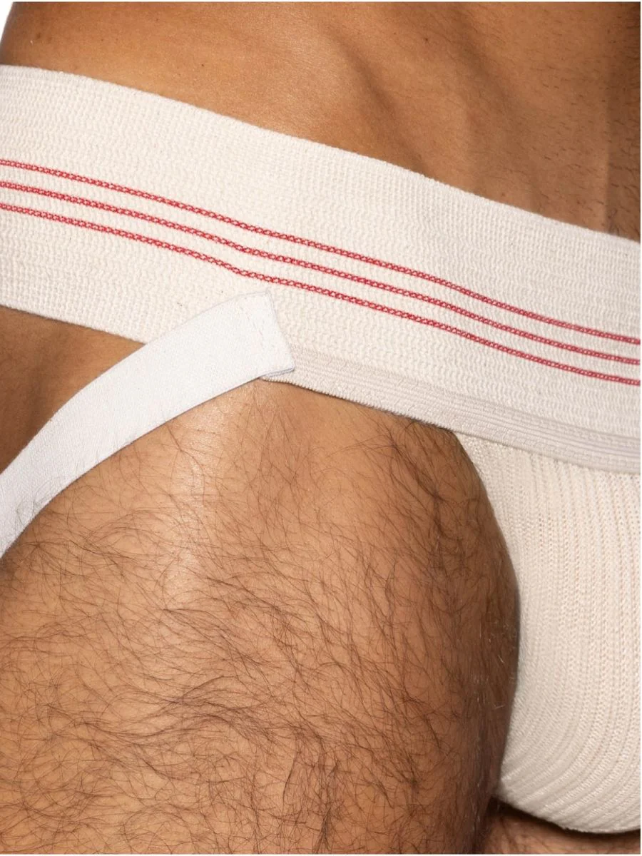 BIKE Athletic BAS333 Classic Retro: 1980s Jockstrap in Vintage Cream Color Vintage Cream - Image 5