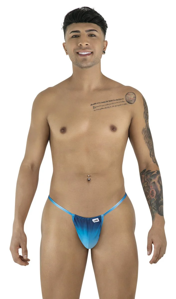 CandyMan 9586 Men's G-String Thong Color Blue Print - Image 2