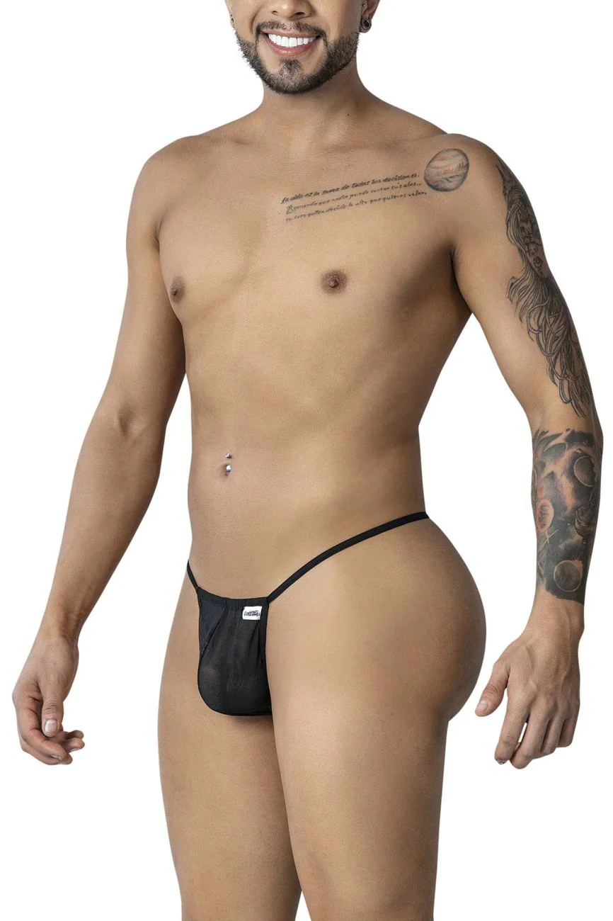 CandyMan 99246 Men's Underwear G-String Mesh Thongs Color Black - Image 4
