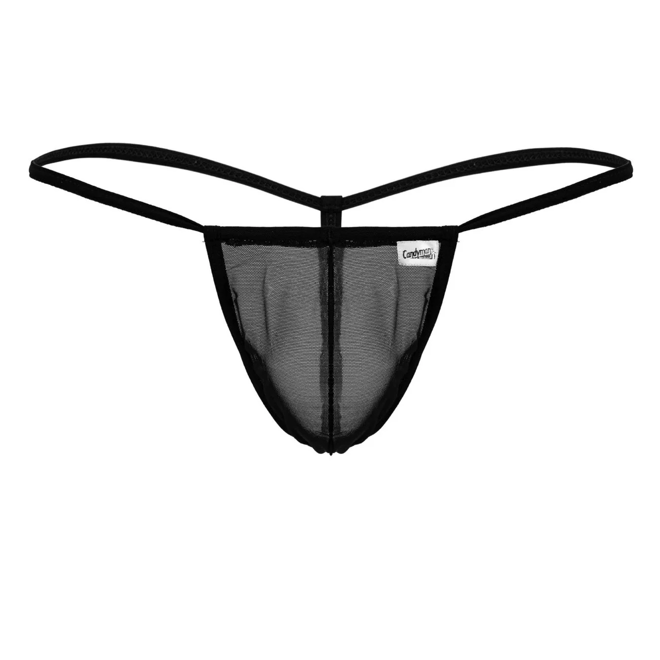 CandyMan 99246 Men's Underwear G-String Mesh Thongs Color Black - Image 5