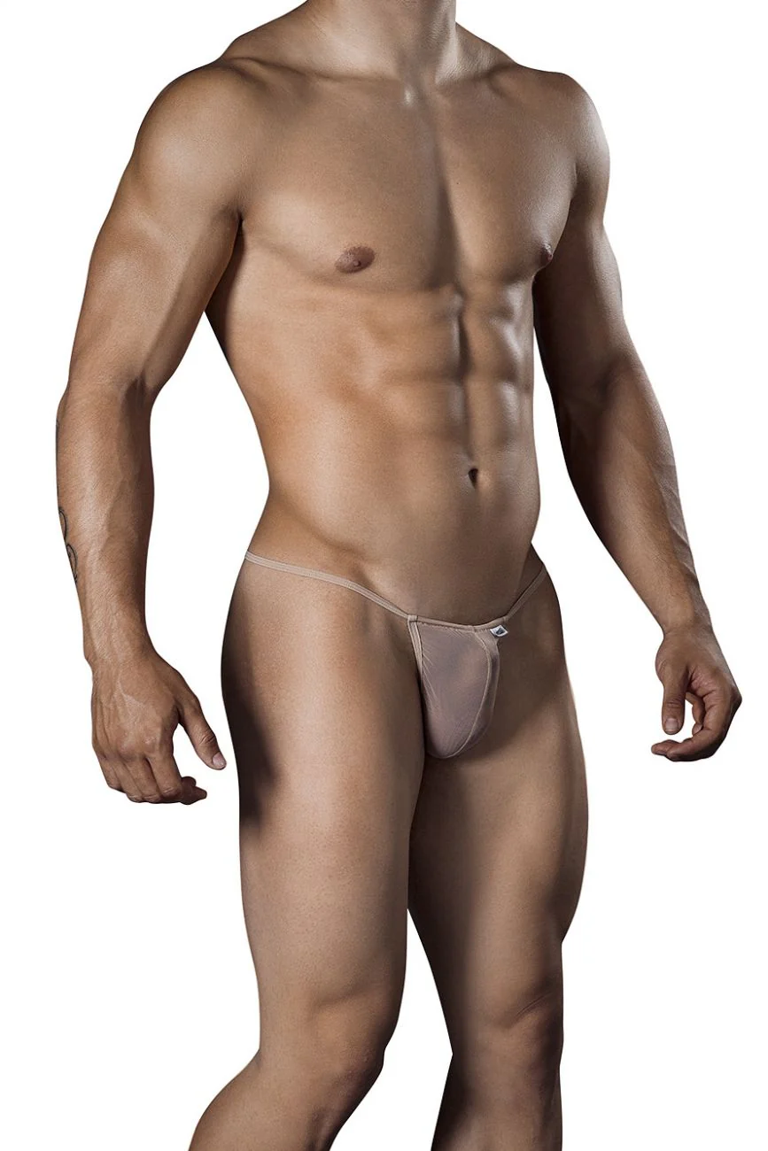 CandyMan 99246 Men's Underwear G-String Mesh Thongs Color Beige - Image 4