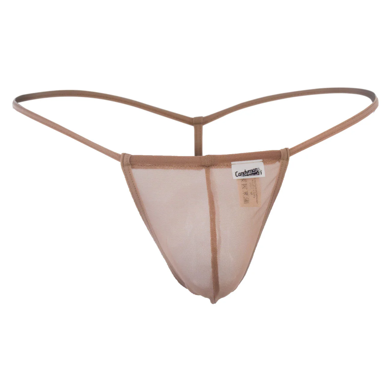 CandyMan 99246 Men's Underwear G-String Mesh Thongs Color Beige - Image 5