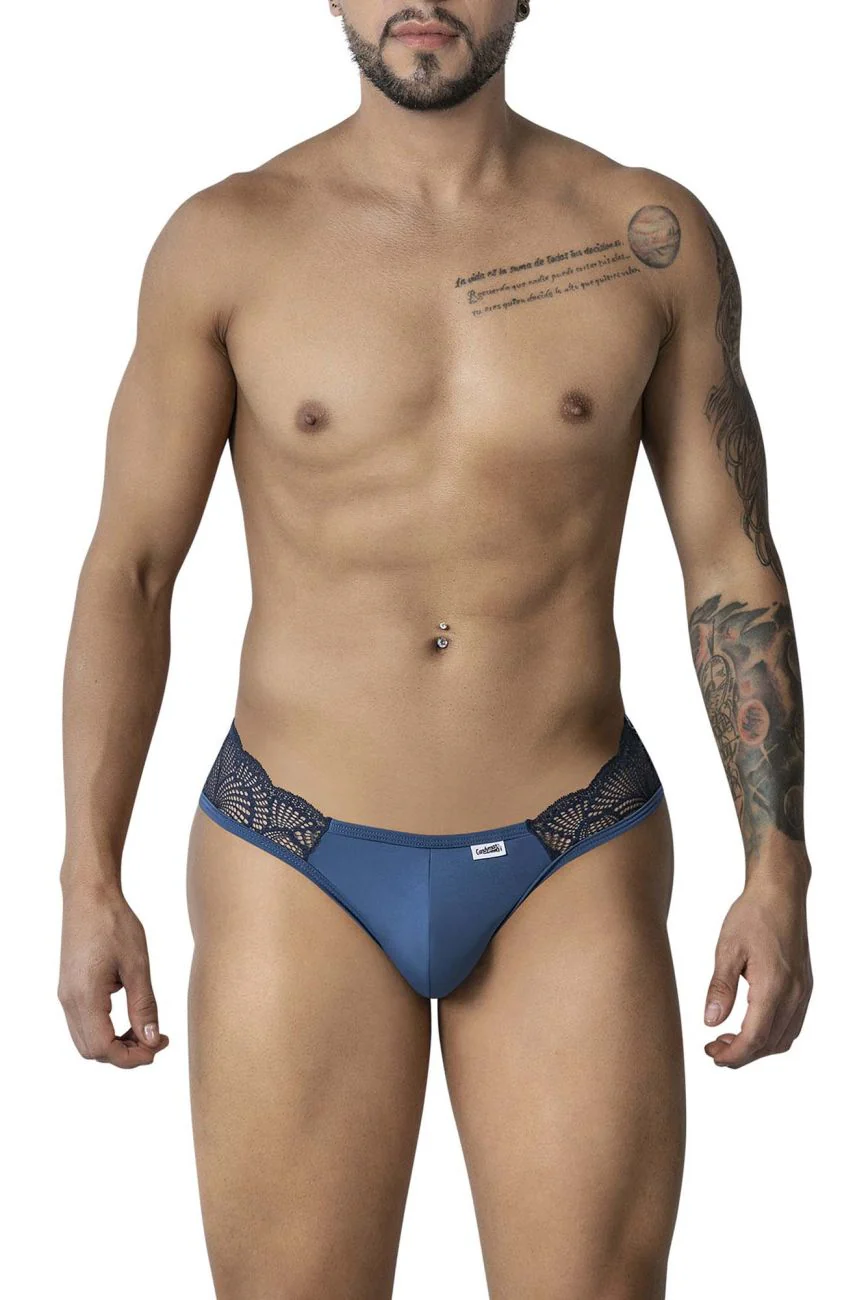 CandyMan 99312 Men's Underwear Lace Jockstrap Color Navy - Image 2