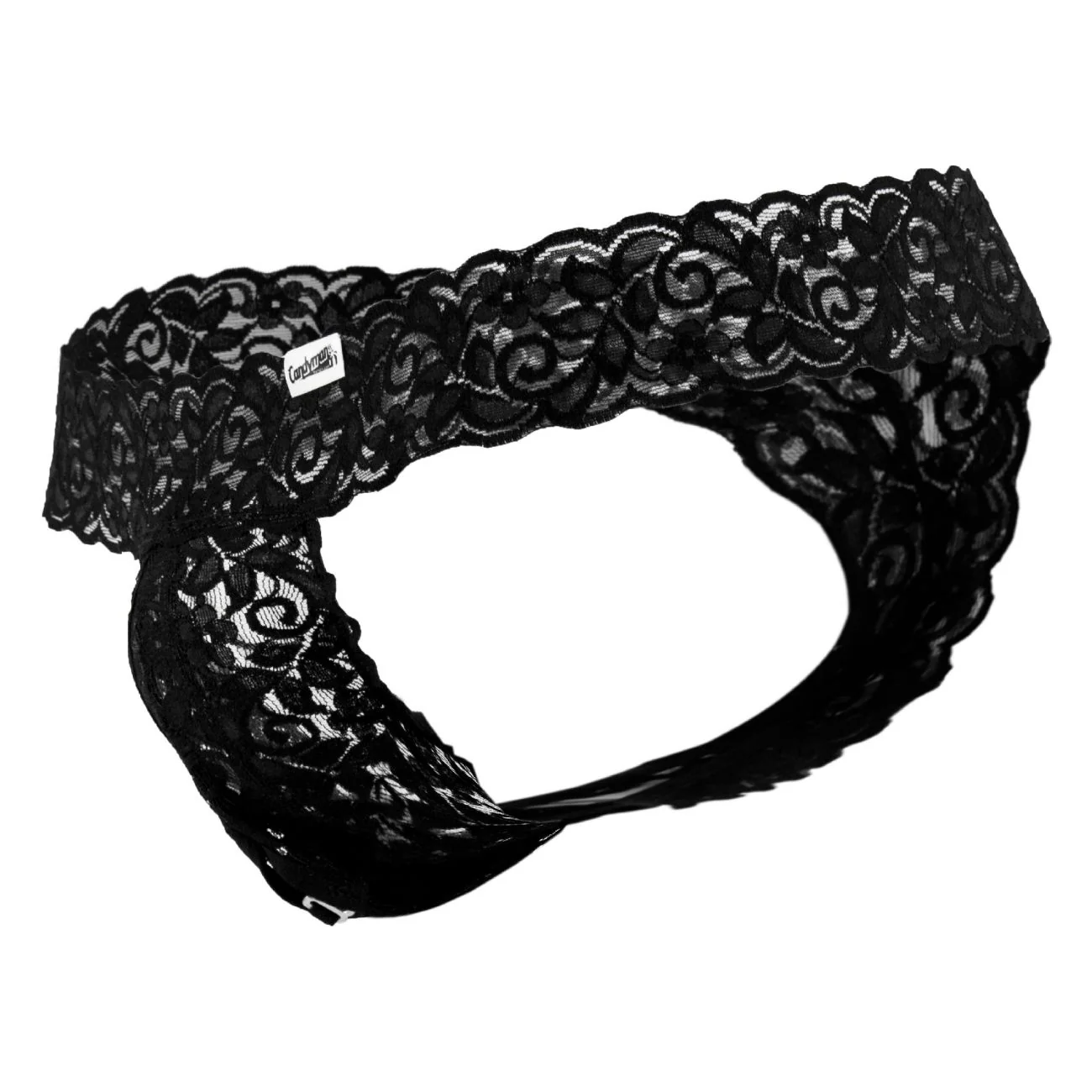 CandyMan 99315 Peek a Boo Thongs Color Black - Image 6