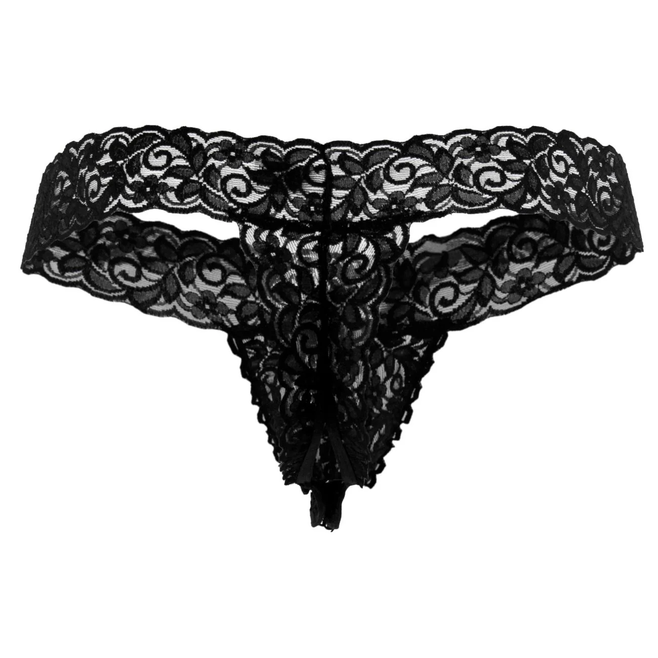 CandyMan 99315 Peek a Boo Thongs Color Black - Image 7