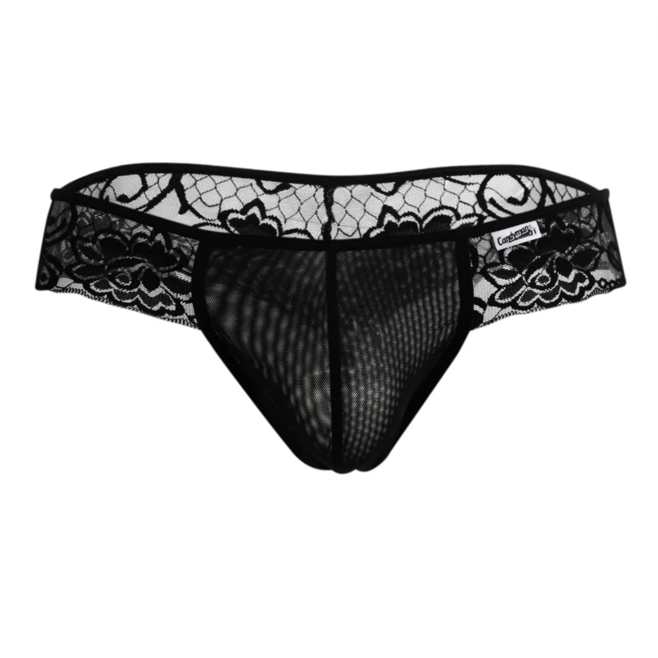 CandyMan 99392 Men's Underwear Lace Mesh Thongs Color Black - Image 5