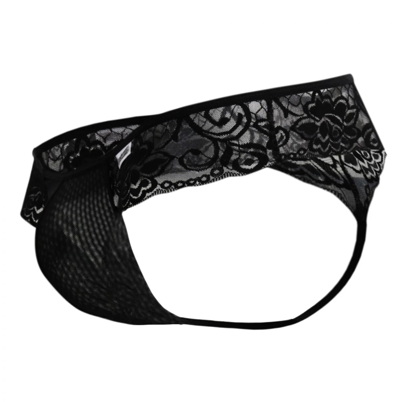 CandyMan 99392 Men's Underwear Lace Mesh Thongs Color Black - Image 6