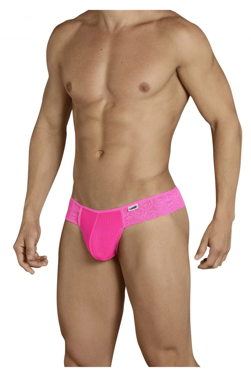 CandyMan 99392 Men's Underwear Lace Mesh Thongs Color Pink - Image 4