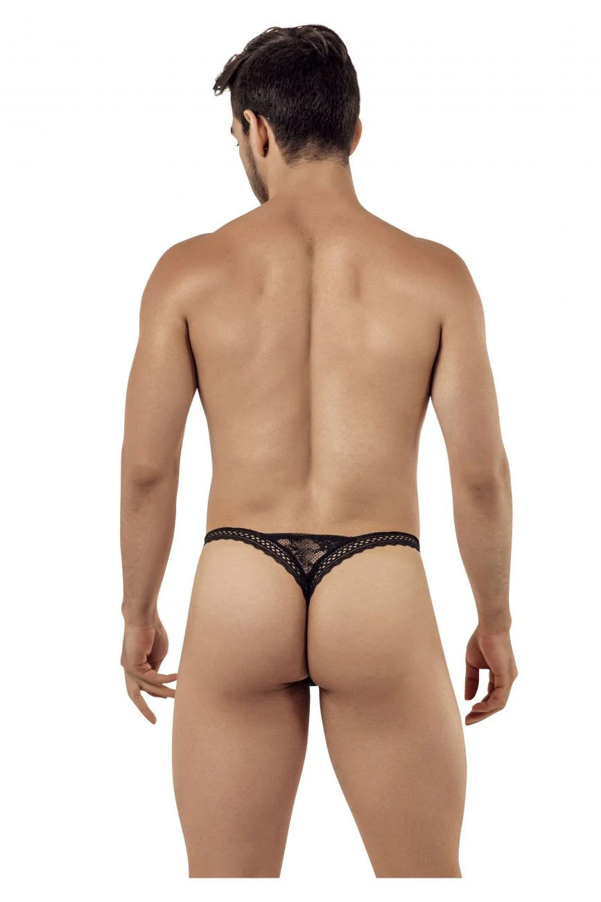 CandyMan 99420 Double Lace Thongs Color Black - Image 3