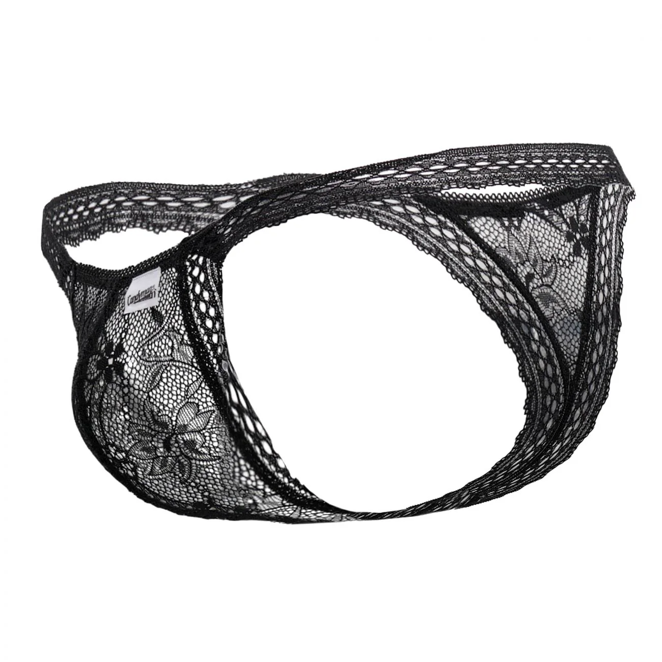 CandyMan 99420 Double Lace Thongs Color Black - Image 6
