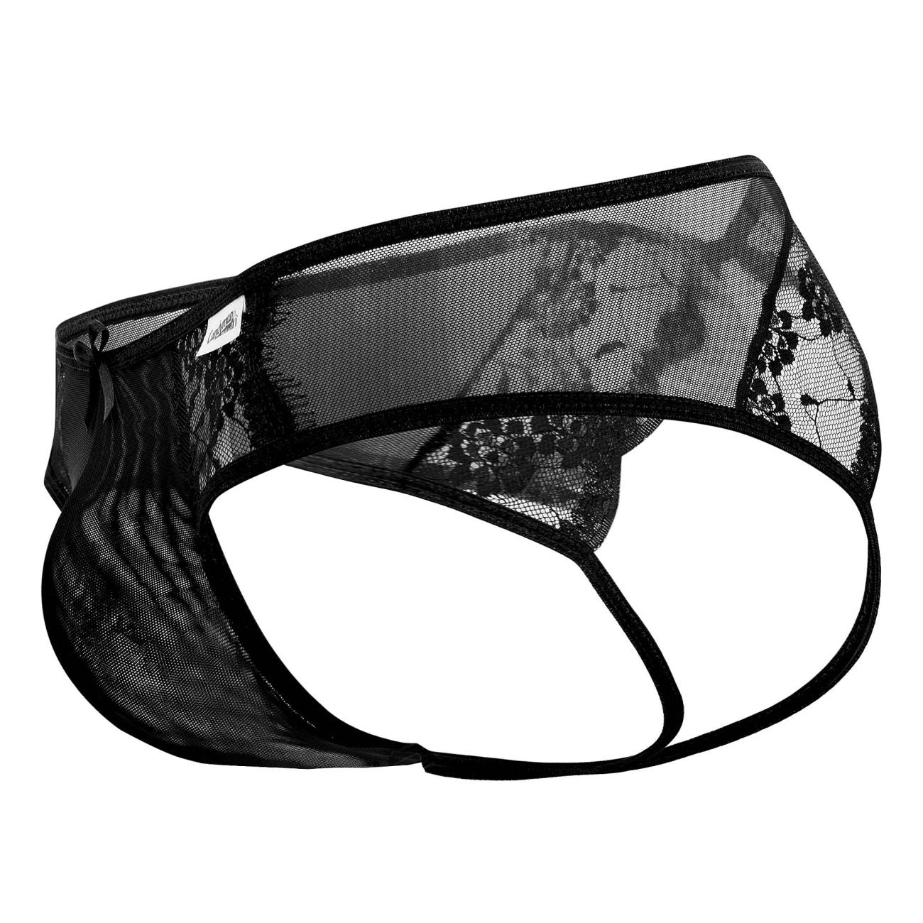 CandyMan 99538 Men's Underwear Lace Mesh Jockstrap Color Black - Image 6