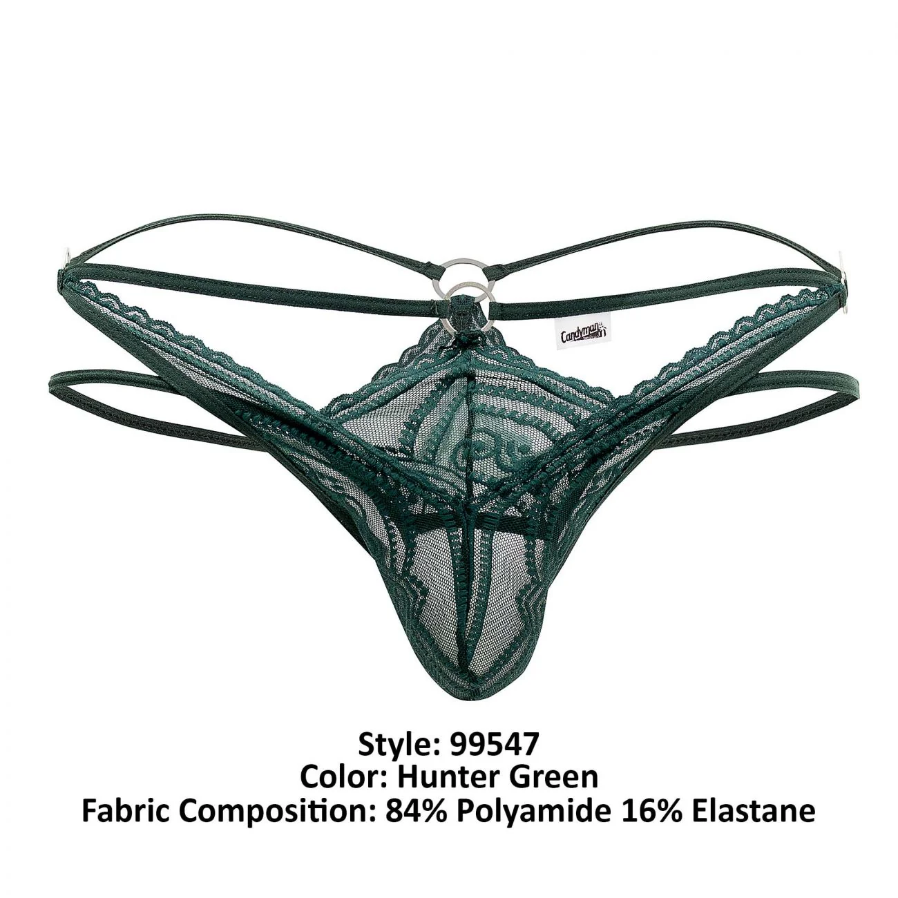 CandyMan 99547 Double Thongs Color Hunter Green - Image 8