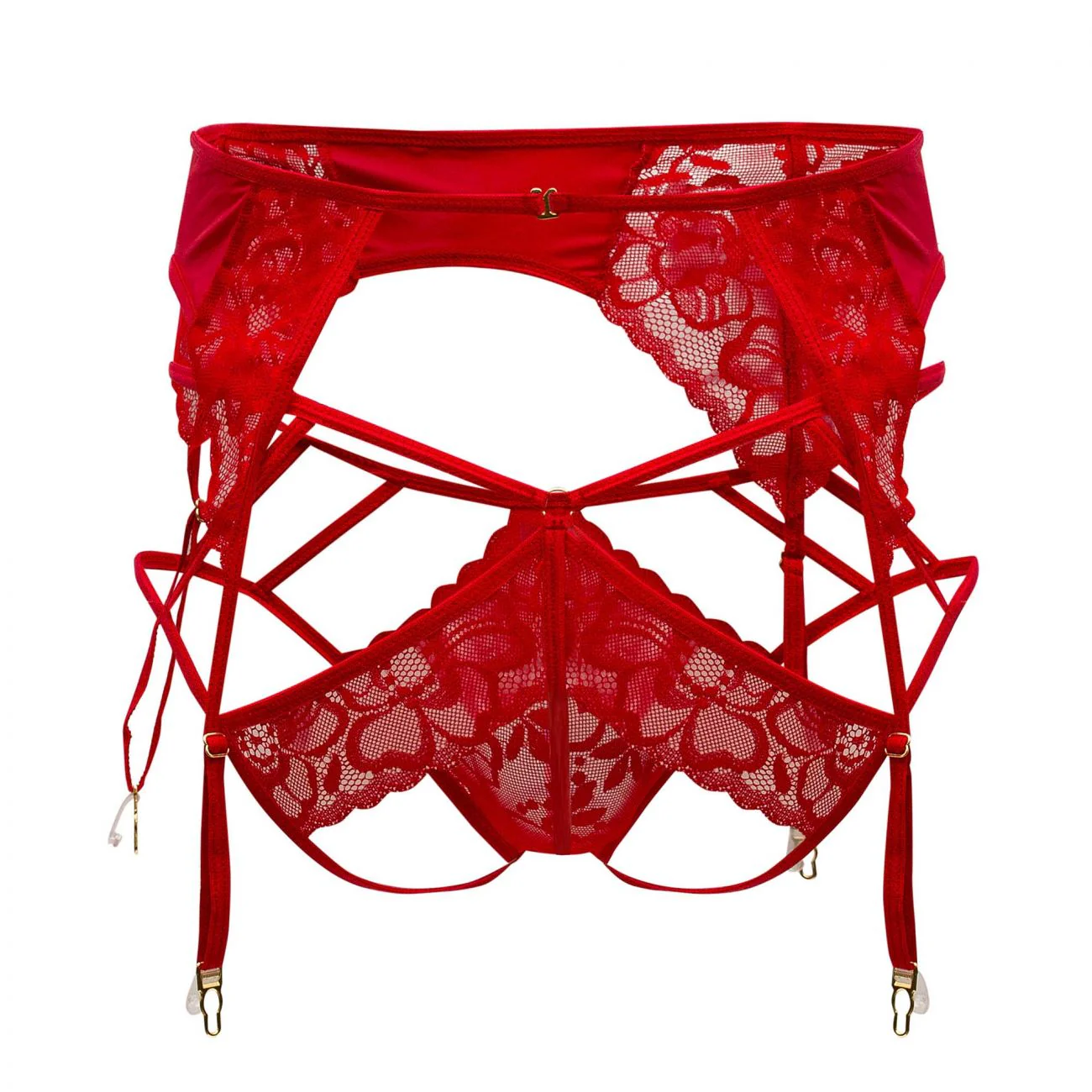 CandyMan 99550 Men's Underwear Lace Garter-Jockstrap Outfit Color Red - Image 7