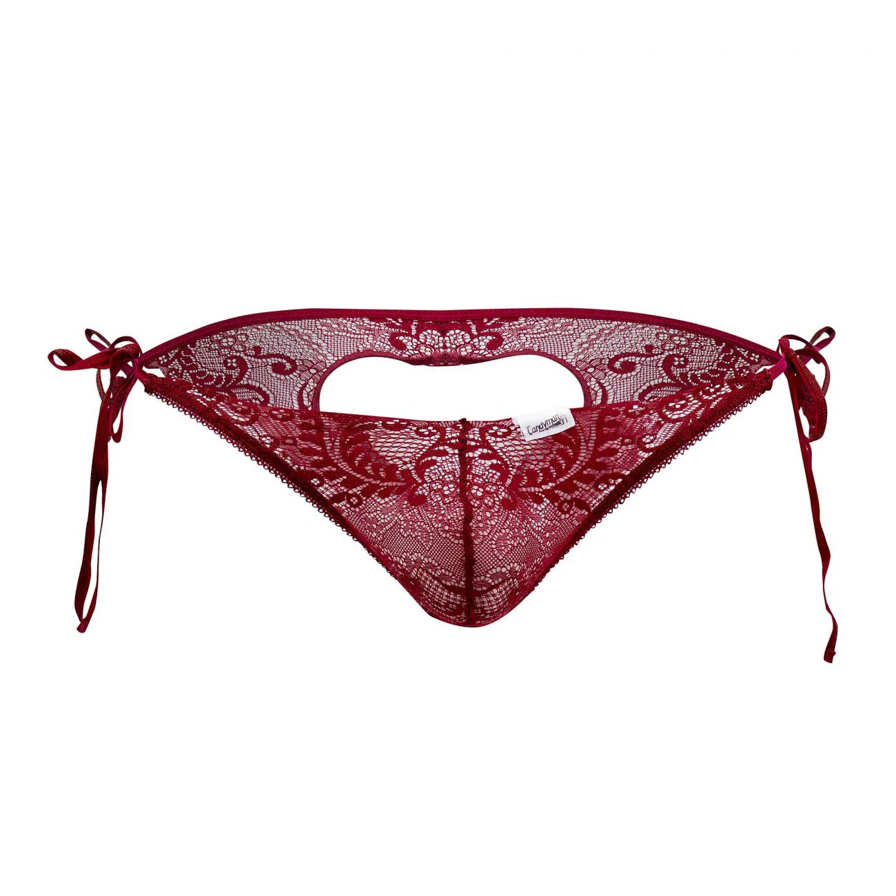 CandyMan 99579 Lace Heart Bikini Color Burgundy - Image 5