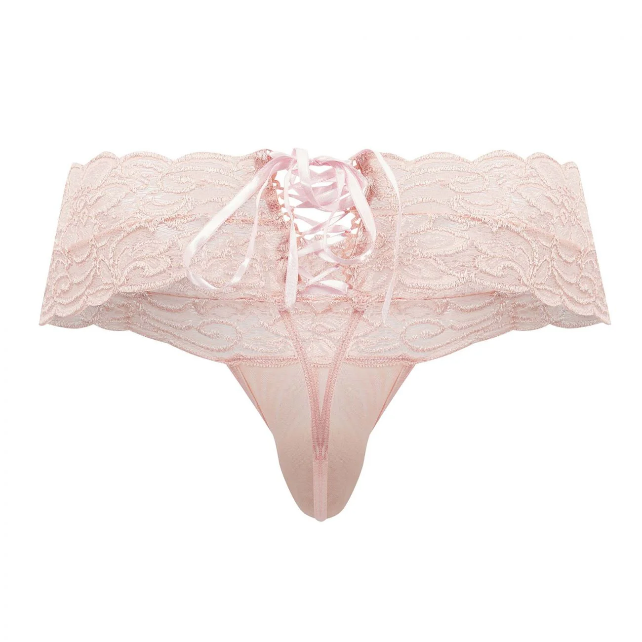 CandyMan 99595 Men's Underwear Lace Mesh Thongs Color Rose - Image 7