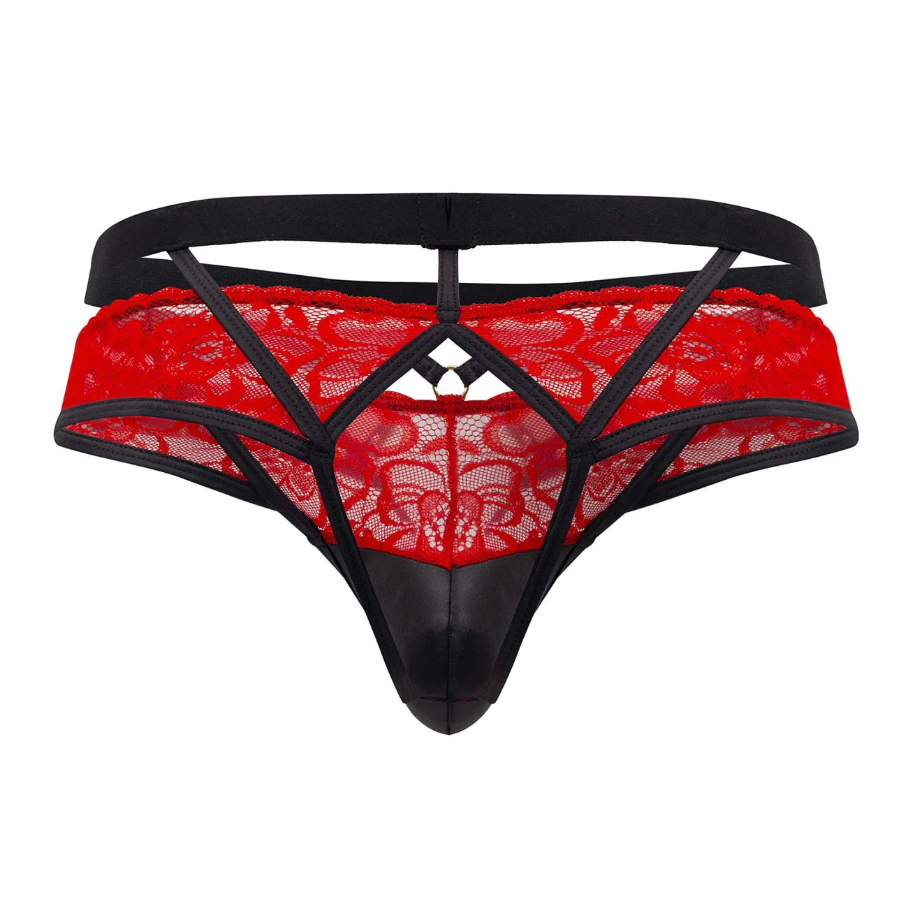 CandyMan 99627 Lace Jockstrap Color Red - Image 7