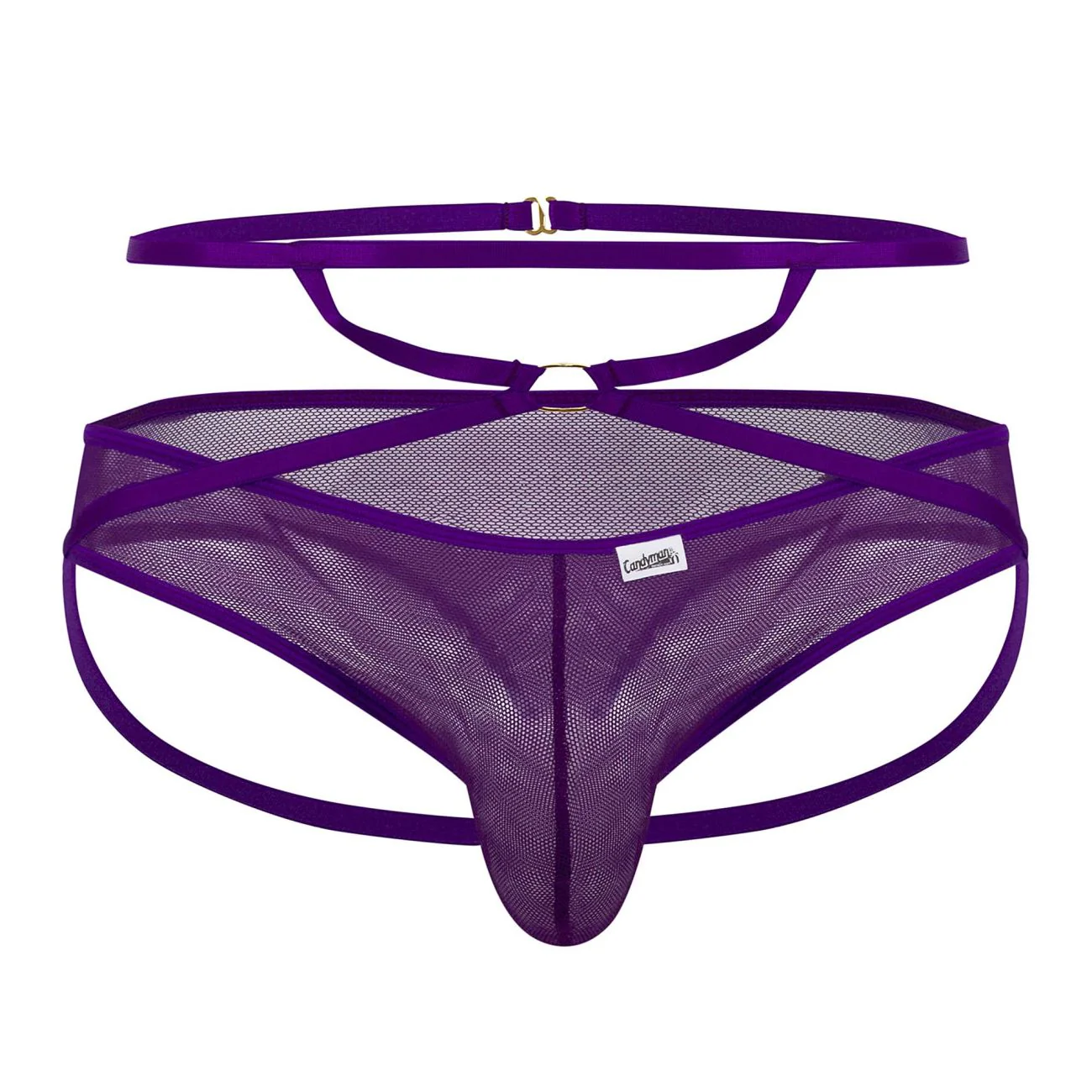 CandyMan 99640 Mesh Thongs Color Purple - Image 5