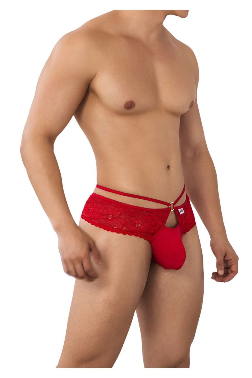 CandyMan 99647 Lace Thongs Color Red - Image 4