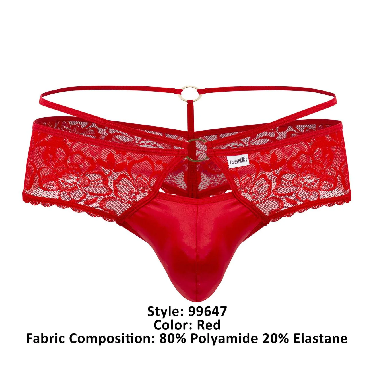 CandyMan 99647 Lace Thongs Color Red - Image 8