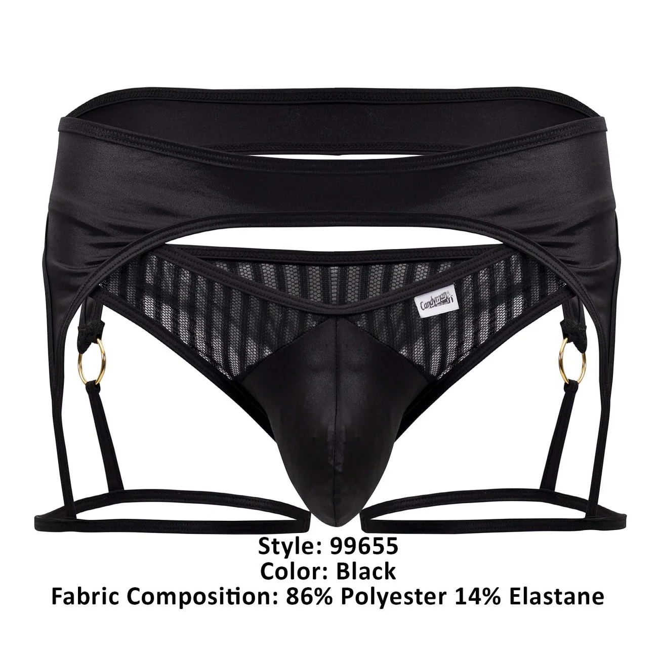 CandyMan 99655 Garter Thongs Color Black - Image 8