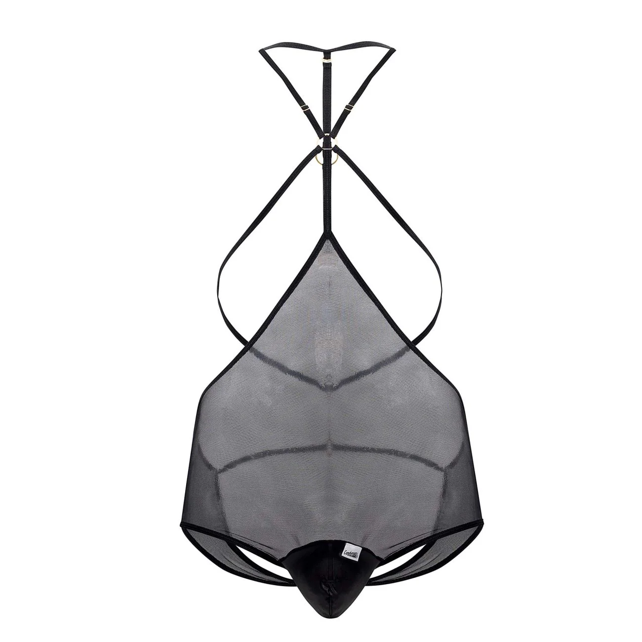 CandyMan 99662X Tulle Bodysuit Color Black - Image 5