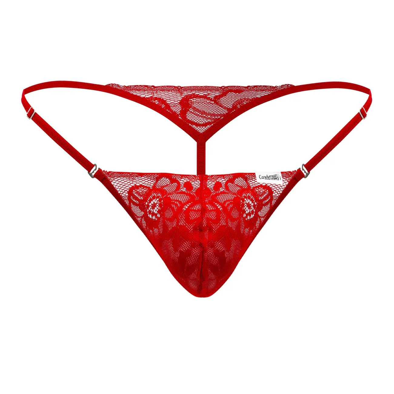 CandyMan 99685 Lace Thongs Color Red - Image 5