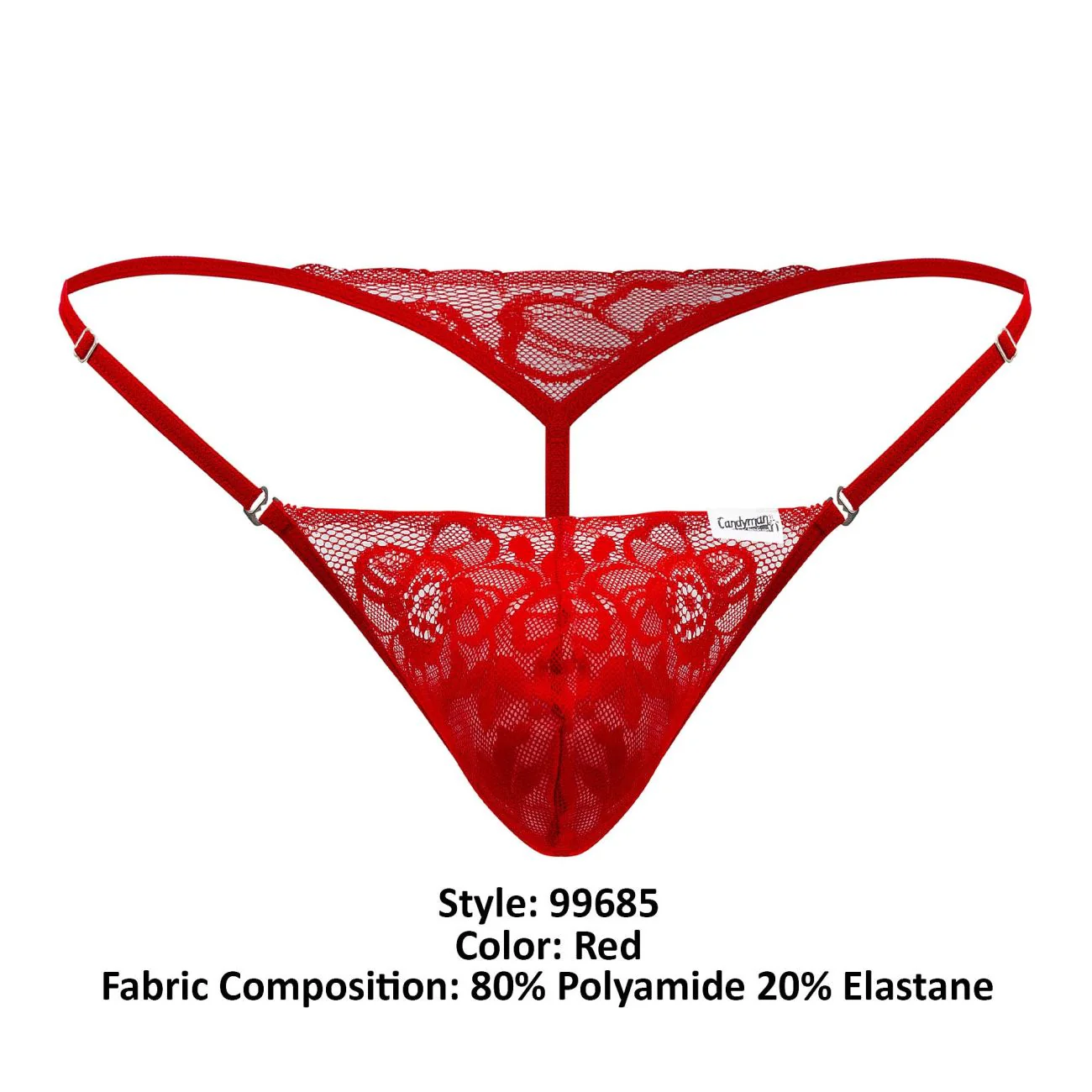 CandyMan 99685 Lace Thongs Color Red - Image 8