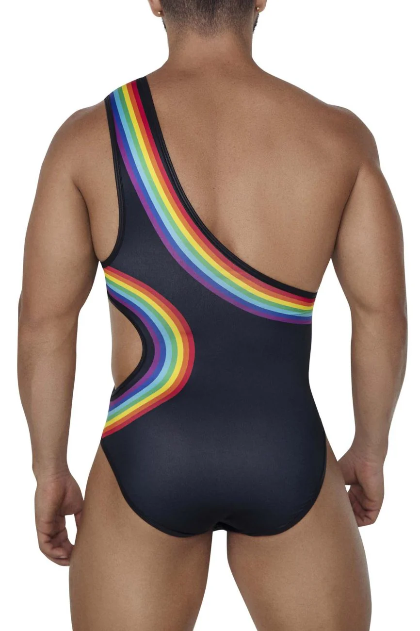 CandyMan 99702X Rainbow Bodysuit Color Black - Image 3