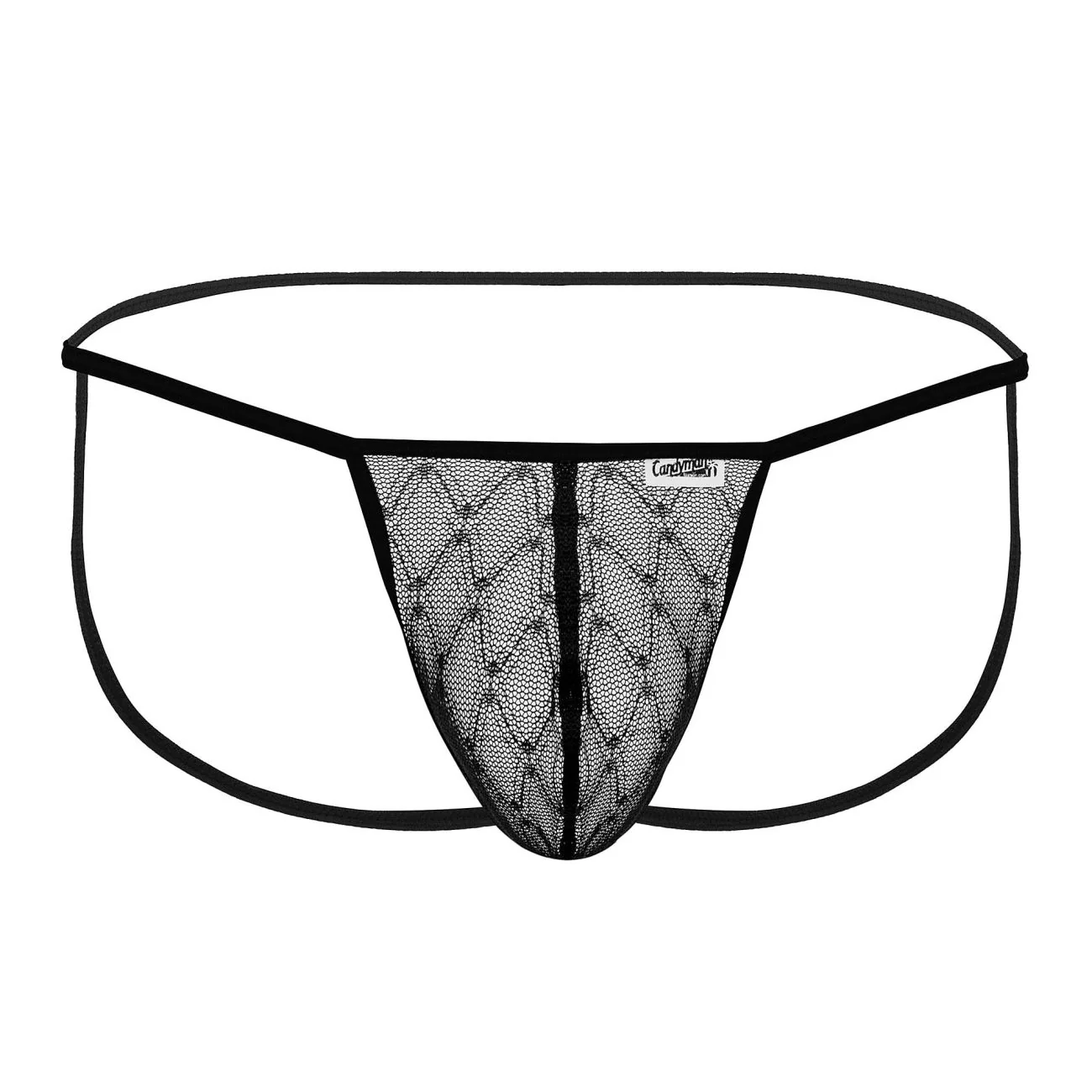 CandyMan 99709 Micro Lace Jockstrap Color Black - Image 5