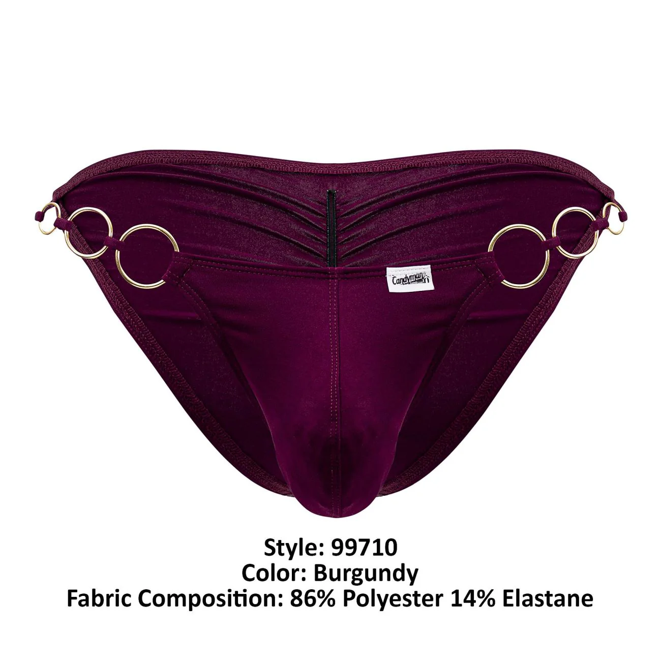 CandyMan 99710 Holes in One Bikini Color Burgundy - Image 8
