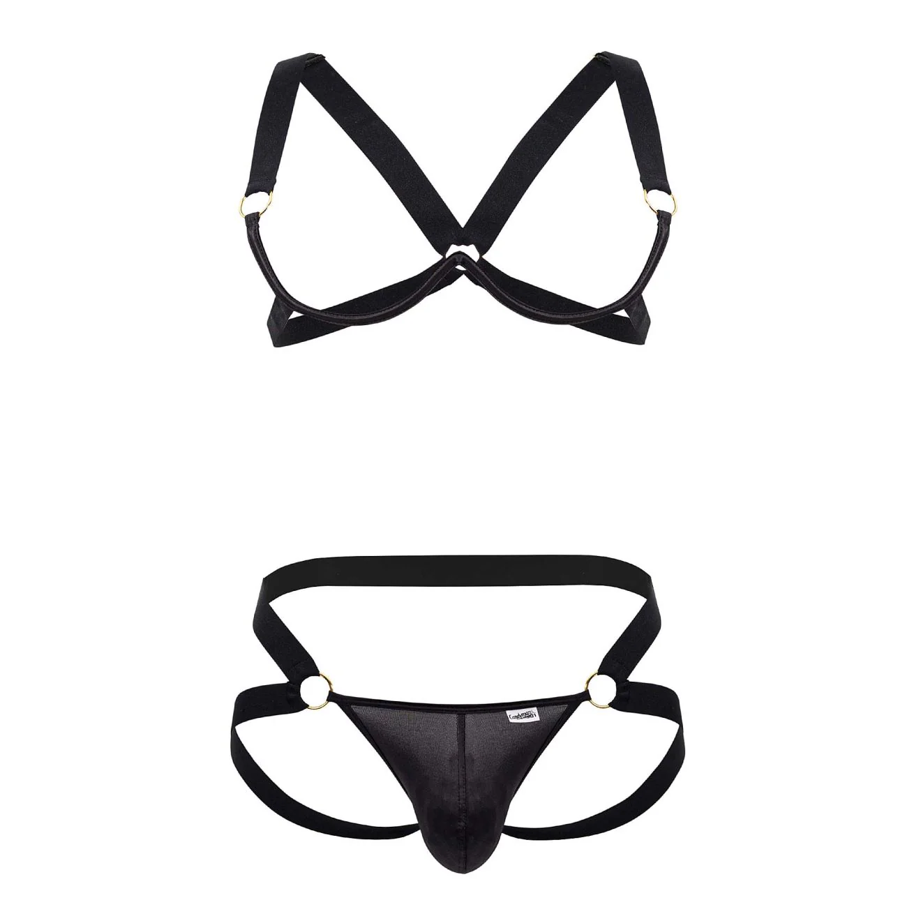 CandyMan 99731 Harness-Bra Two Piece Set Color Black - Image 5