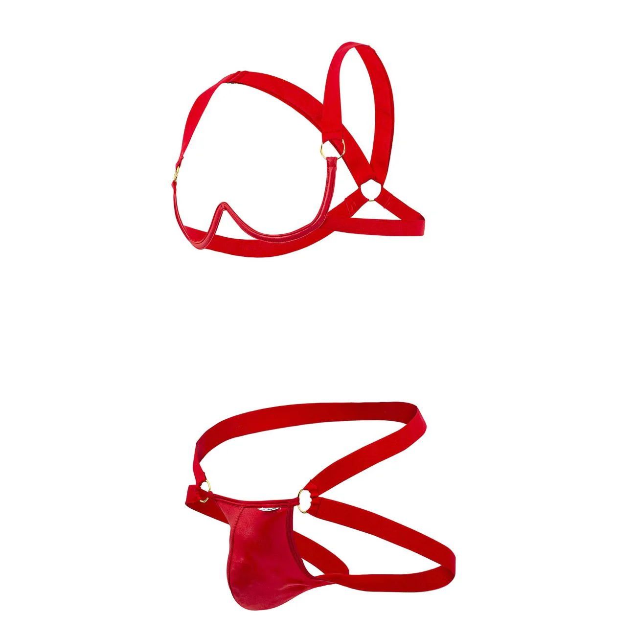 CandyMan 99731 Harness-Bra Two Piece Set Color Red - Image 6