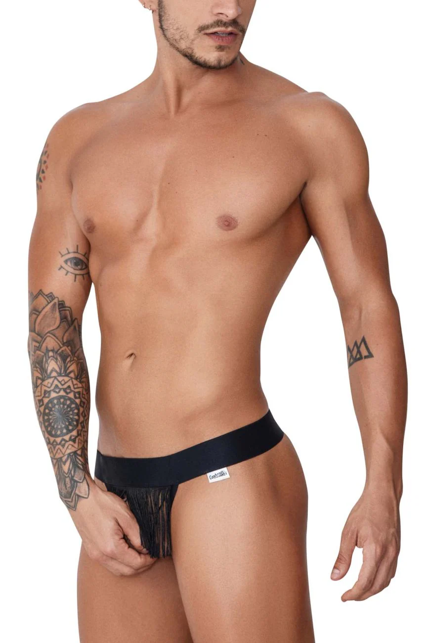 CandyMan 99755 Fringe Thongs Color Black - Image 4