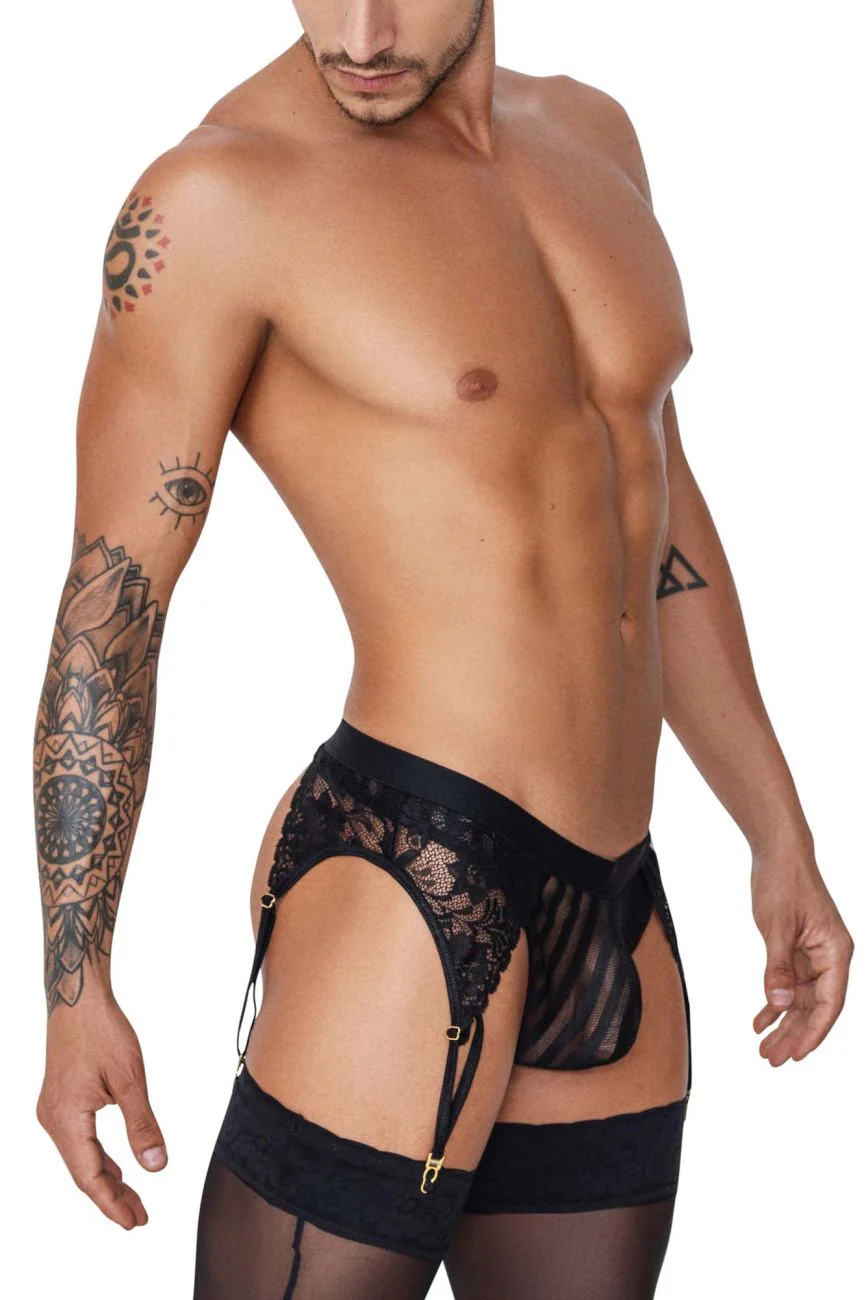 CandyMan 99766 Garter Thongs Color Black - Image 4