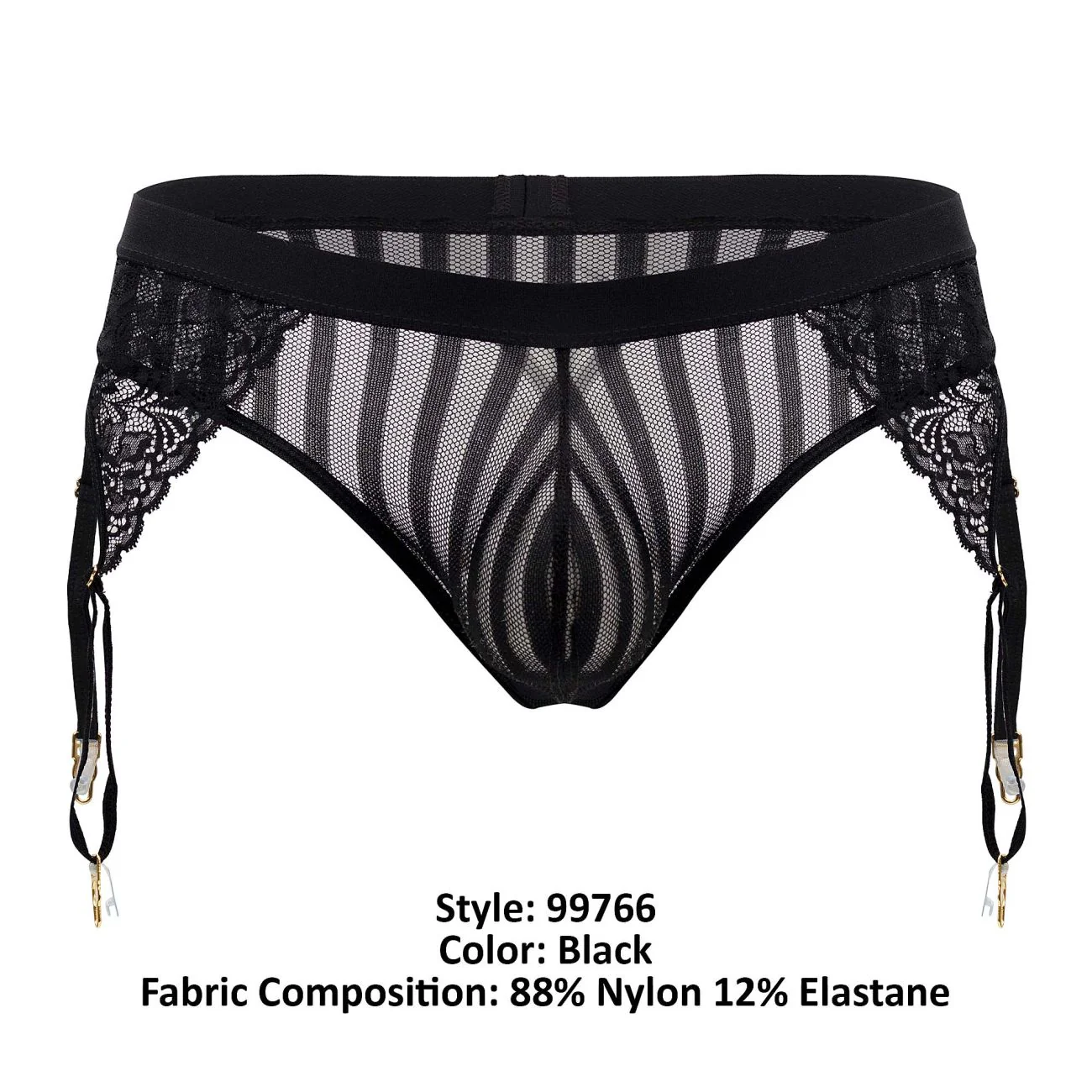 CandyMan 99766 Garter Thongs Color Black - Image 8