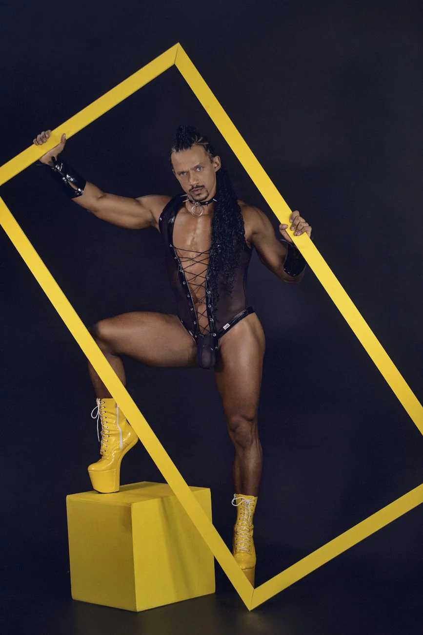 CandyMan 99774 Gladiator Bodysuit Color Black - Image 13