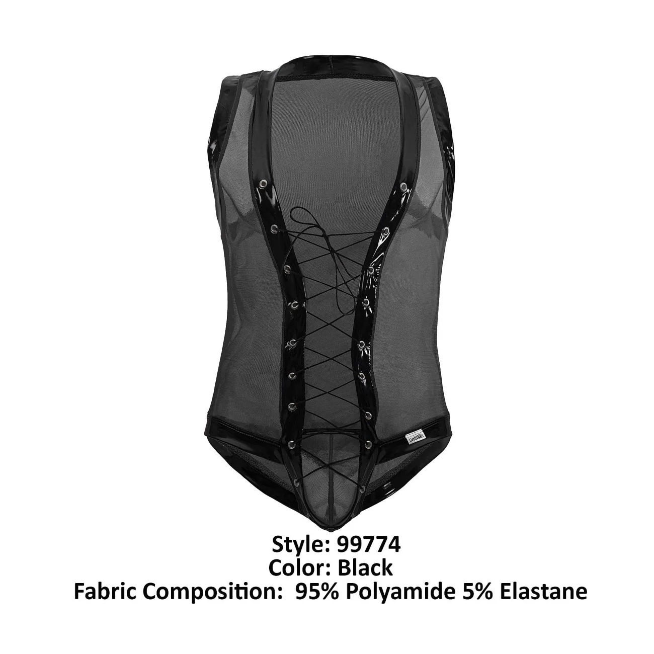 CandyMan 99774 Gladiator Bodysuit Color Black - Image 8