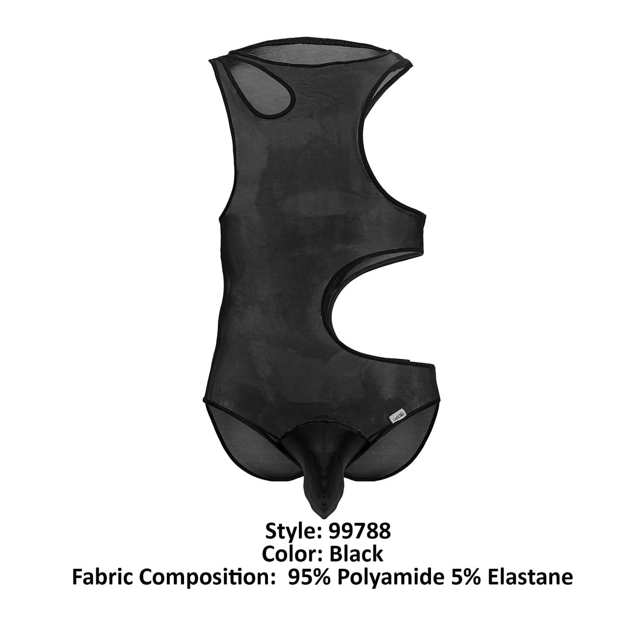 CandyMan 99788 Mesh Bodysuit Color Black - Image 8